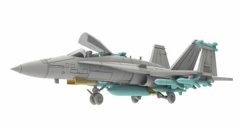 Sneeuwpop SG-7053 1/700 F/A-18D Horzel Strike Fighterll (Lucht-Schip) Modelbouwpakket