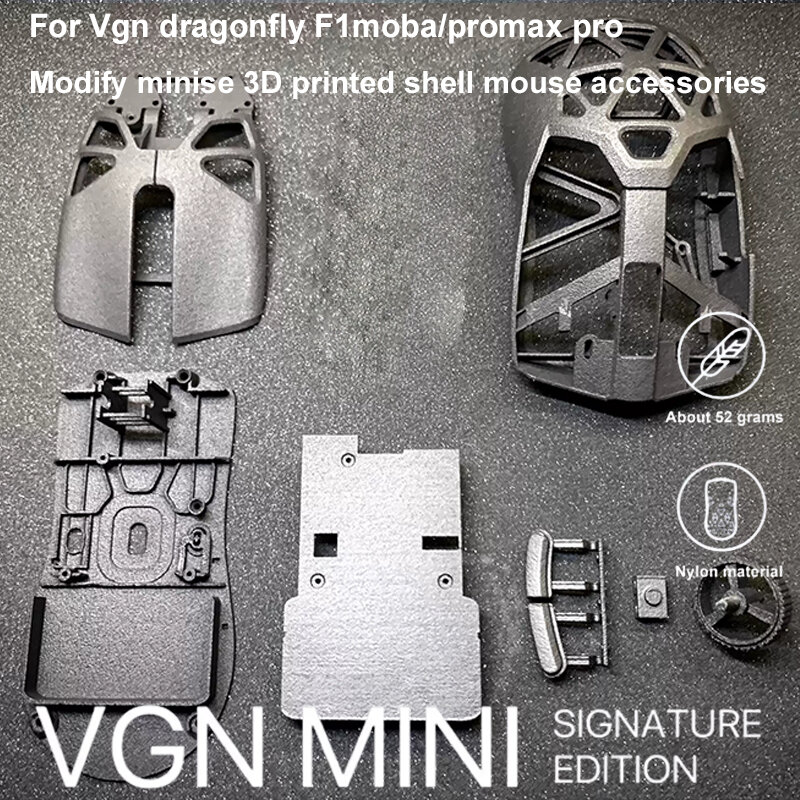 Accesorios de reparación y reemplazo de carcasa de impresión 3d para vgn F1, moba, promax, pro series, modificación de ratón inalámbrico, viper mini se