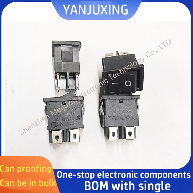 1~5pcs/lot Warping switch RS601D 21MMX15MM ship type switch Power switch four-pin switch