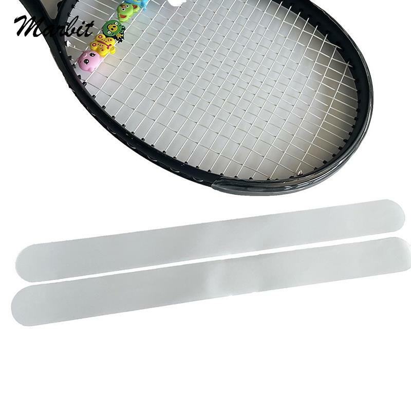 Cinta de protección transparente para la cabeza de la raqueta de tenis, pegatina de reducción de fricción, TPU, piezas deportivas, 37x3,5 cm, 1 unidad