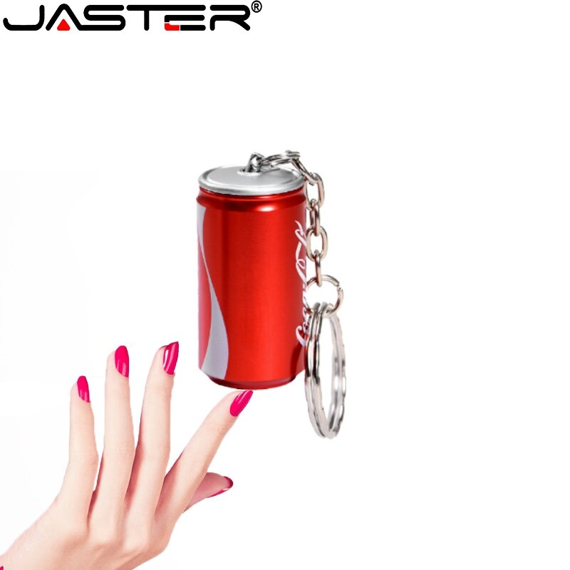 JASTER New Creative Simulation 4GB pen drive 2.0 memória flash stick 8GB 16GB 32GB cerveja Can cola Can bebida modelo EUA