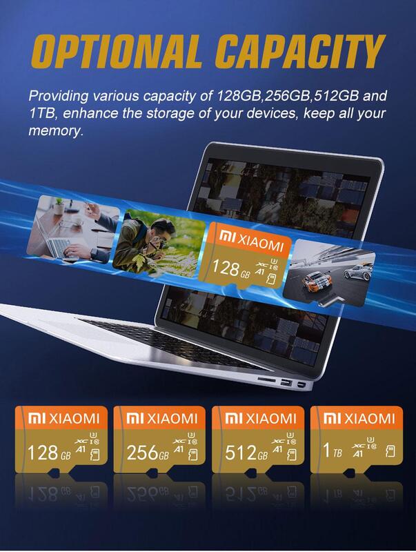 بطاقة ذاكرة عالية السرعة MIJIA-xiao ، بطاقة صغيرة TF للكاميرا ، DJI ، مفتاح نيتنيدو ، بطاقة TF ، A2 ، 4K HD ، 1 ، way ، way GB
