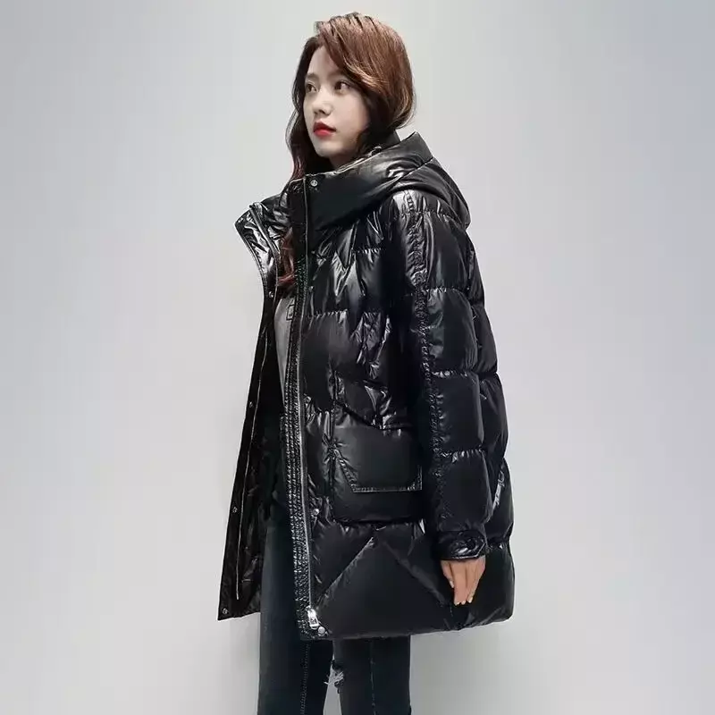 New 2023 Parkas Women Winter Down Cotton Jacket Coat Ladies Long Hooded Outwear Parka Thick Cotton Padded Female Overcoat Tops