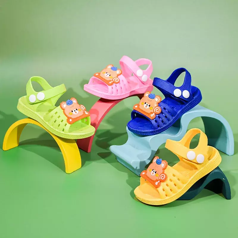 Chaussures d'été en plastique à l'offre elles souples pour bébé garçon et fille, sandales pour enfant de 0 à 4 ans