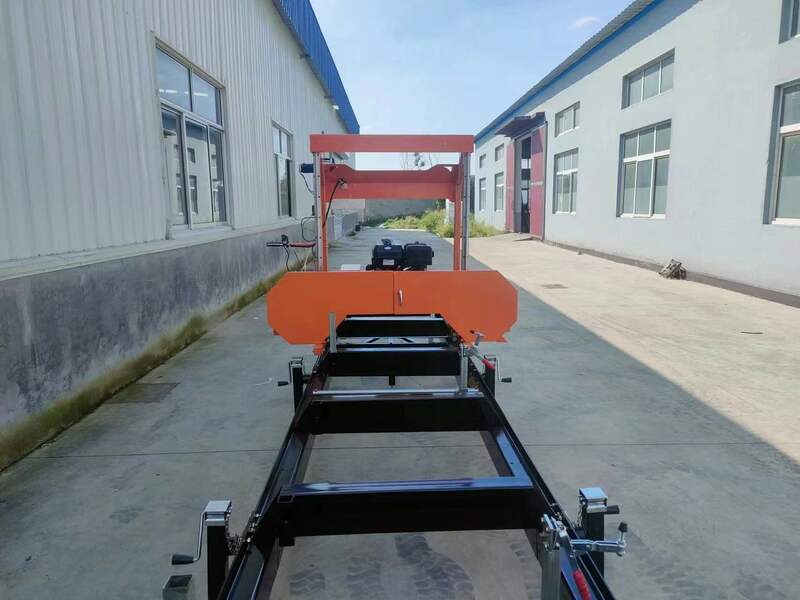 Forestry machinery sawmill wood cutting 32 inches immovable horizontal band saw mill portable sawmill