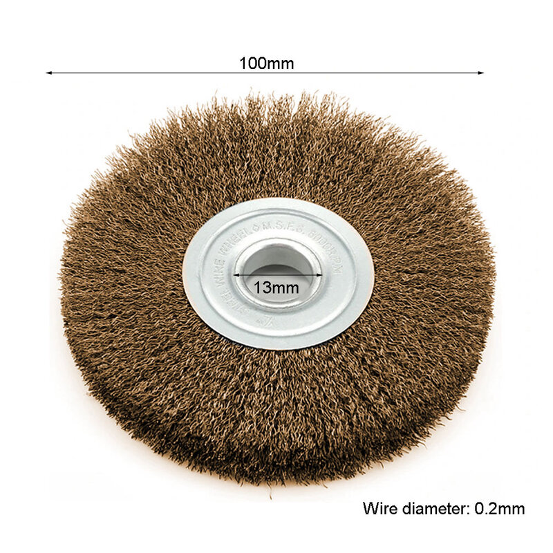 1PC Crimped Wire Wheel Brush 100mm Stainless Steel For Angle Grinder Flat Crimped Stainless Steel Wire Wheel Brush
