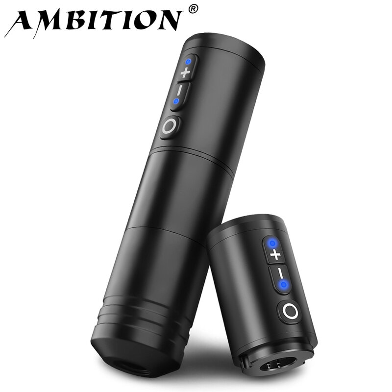 Ambition Ninja 전문가용 무선 문신 펜 기계, 강력한 코어리스 DC 모터, 아티스트 바디용 디지털 디스플레이, 4mm 스트로크