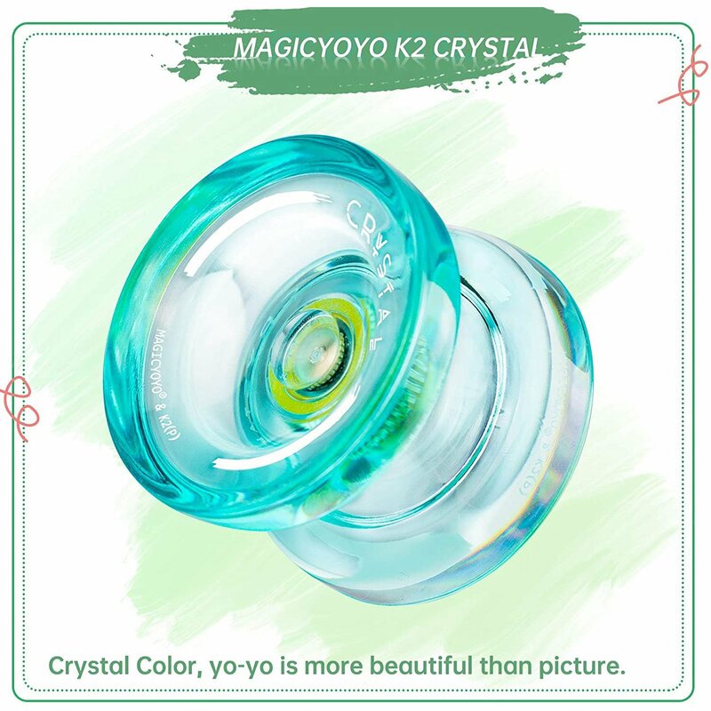 Magicyoyo K2 Plus Kristal-Responsieve Yoyo, Jojo Voor Twee Doeleinden Met Vervangend Niet-Reagerend Lager Voor Gemiddeld, Groen