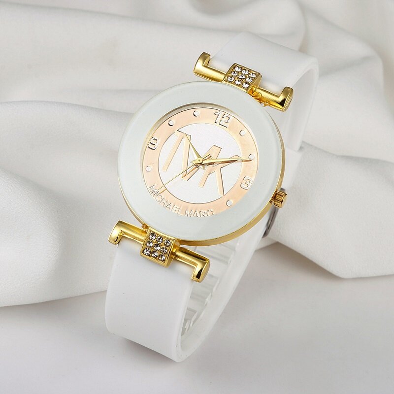 ยี่ห้อ TVK นาฬิกาผู้หญิงของขวัญแฟชั่นนาฬิกาสีดำนาฬิกาซิลิกาเจล Quartz ผู้หญิงนาฬิกาข้อมือ Relogio Masculino Zegarek Damask