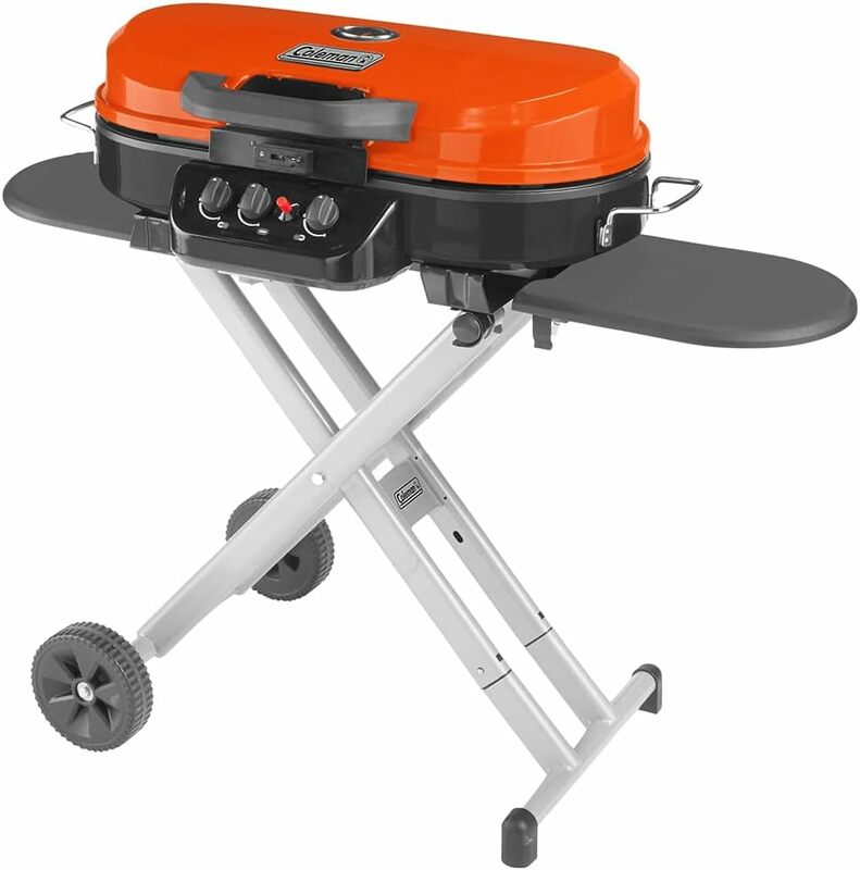 RoadTrip 285 Portable Stand-Up Propane Grill, Gas Grill with 3 Adjustable Burners & Instastart Push-Button Ignition; Great