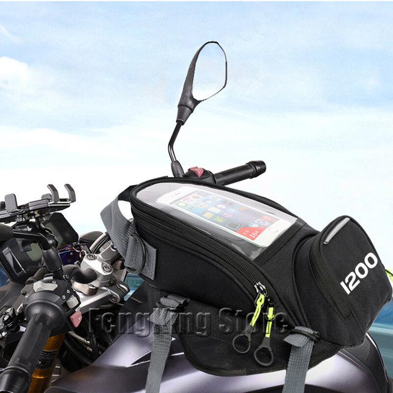 Сумка для топливного бака мотоцикла Kawasaki ZRX1200R ZRX1200 R ZRX 1200 R, сумка на магните для навигации с сенсорной панелью, пылесборник для мотоцикла