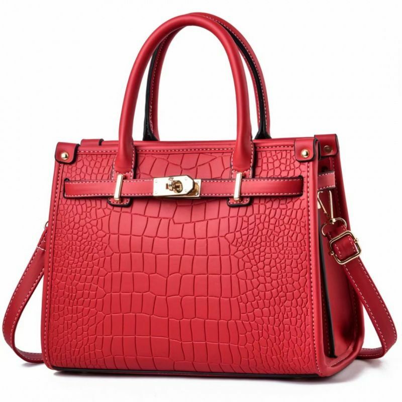 2024 New Crocodile Pattern Large Shoulder Fashion Messenger Handbag High Sense Women's Bag