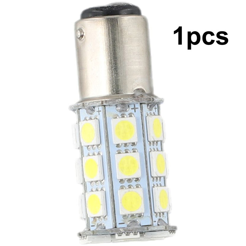 ชิ้นส่วนหลอดไฟ LED ภายใน9V-DC14V DC สีขาว1076 1142 1ชิ้น27-SMD BA15D 6000K สีขาวคุณภาพสูง