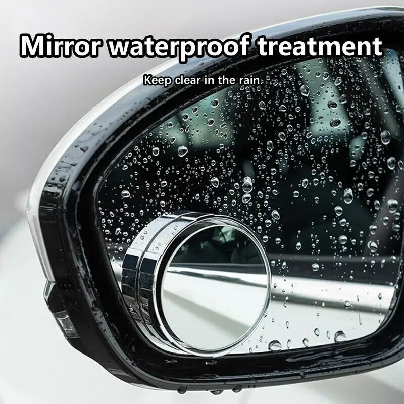 Маленькое водонепроницаемое круглое зеркало заднего вида, 2 шт., вращающееся на 60 градусов Автомобильное Зеркало для слепых зон, вспомогательное выпуклое зеркало заднего вида для безопасного вождения
