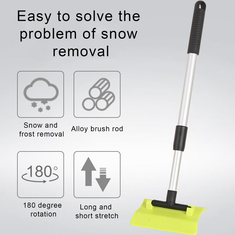 1/2 PCS Car Snow Removal Shovel Aluminum Alloy Telescopic Snow Scraper Vehicle Snow Removal and Deicing Cleaning Supplies