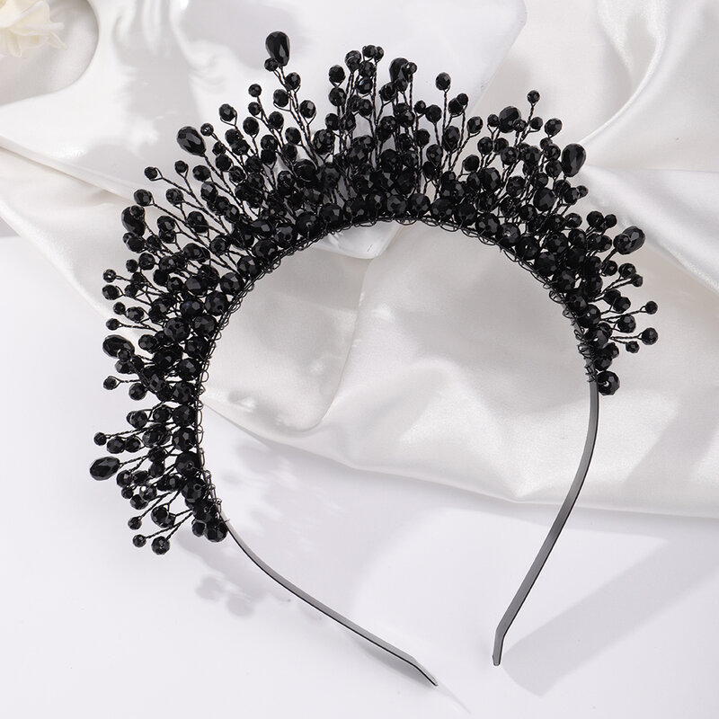 9 cores de cristal coroa nupcial bandana prata diamantes luxo cristal noivas headpiece artesanal festa casamento acessórios para o cabelo