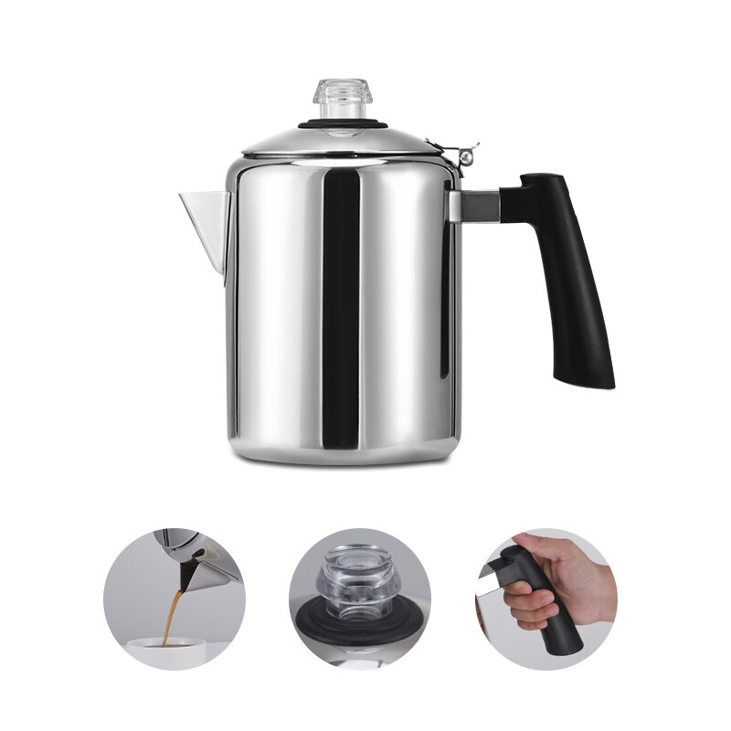 italian stove top percolator stovetop non electric classical stainless steel induction coffee maker moka pot