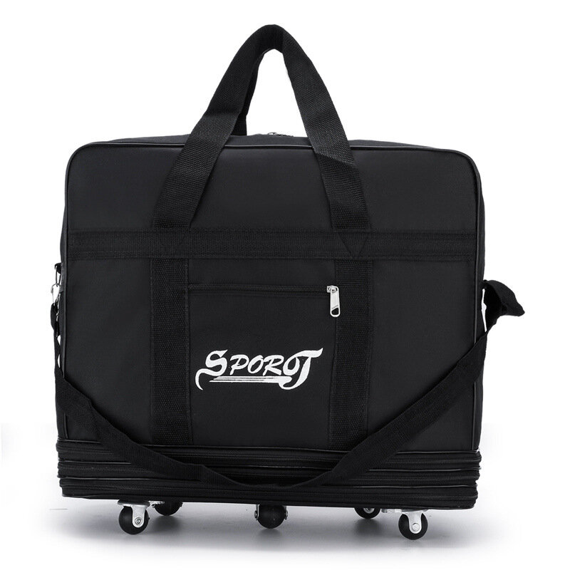 2023 New Large Capacity Foldable Durable Luggage Trolley Case Oxford Waterproof Durable Wheeled Travel Bag Luggage