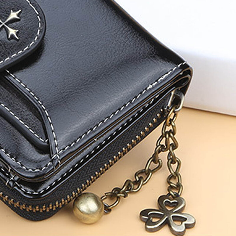 2023 neue Frauen Brieftaschen Mode kurze Pu Leder hochwertige Karten halter weibliche Reiß verschluss Geldbörse