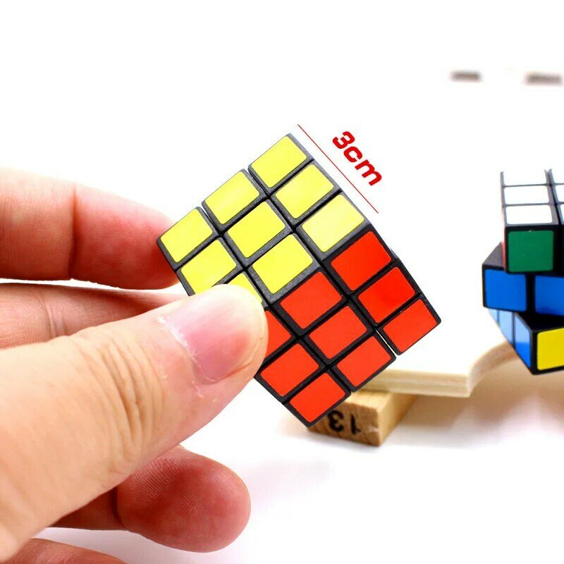 12pc criança cubos mágicos 3cm torção quebra-cabeça velocidade clássico brinquedos de plástico aprendizagem educação para crianças enigma b1082