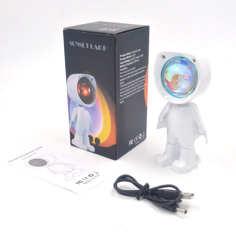 Светильник с изображением заката и астронавта, прикроватная ламсветильник для фотосъемки, ночник для девочек, Подарочная атмосфера, ночник с закатом