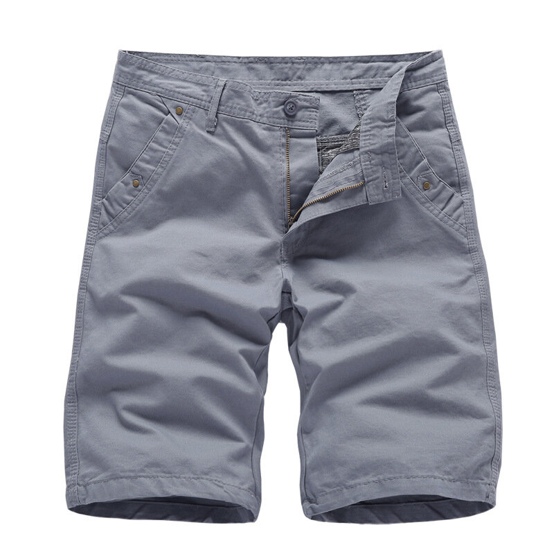 Summer Breathable Cotton Cargo Shorts Mens Fashion Multi-pockets Twill Work Shorts Hiking Tactical Short Pants Outdoor