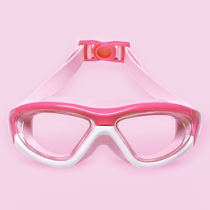 Children's Goggles Boys' Waterproof and Anti-fog HD Swimming Glasses Girls' Big Box Swimming Cap Swimming Goggles Set Kids 2021