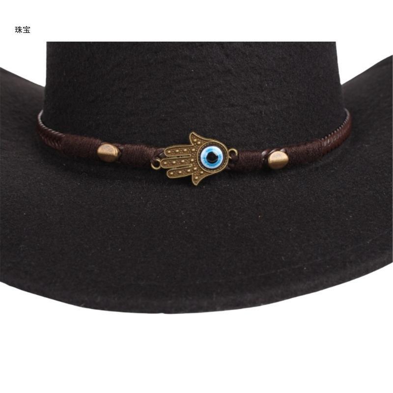 X5QE Veelzijdige hoedenband Baretten Fedora Kleurrijke leren hoedenriem voor vervanging