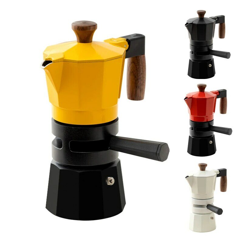 Machine à café expresso à température constante à double assujetpersonnalisée, cafetière à moka, théière en aluminium, nouveau style