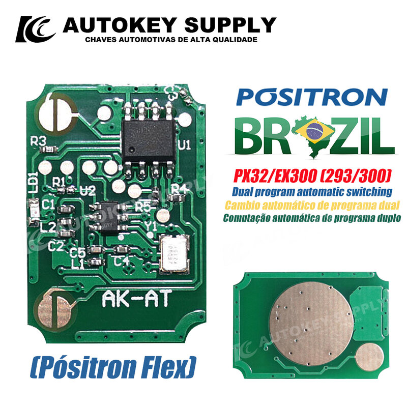 Voor Brazilië Positron Flex (PX52) Fiat Alarmsysteem, Remote Key-Dubbele Programma (293/300) autokeysupply AKBPCP101
