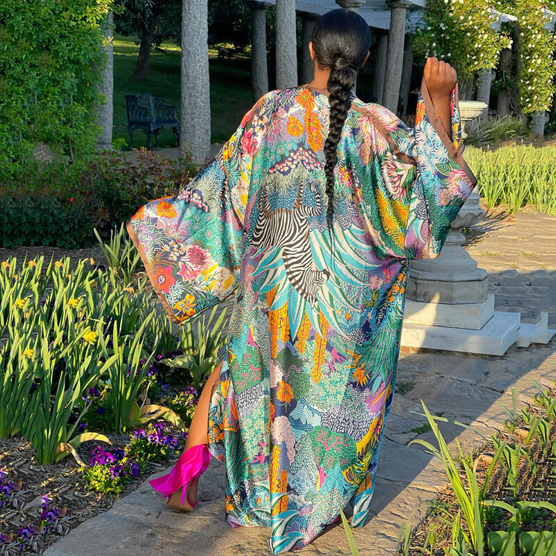 Vestido longo maxi feminino, quimono japonês, cardigã tradicional, blusa feminina, camisa, estampada, 2022