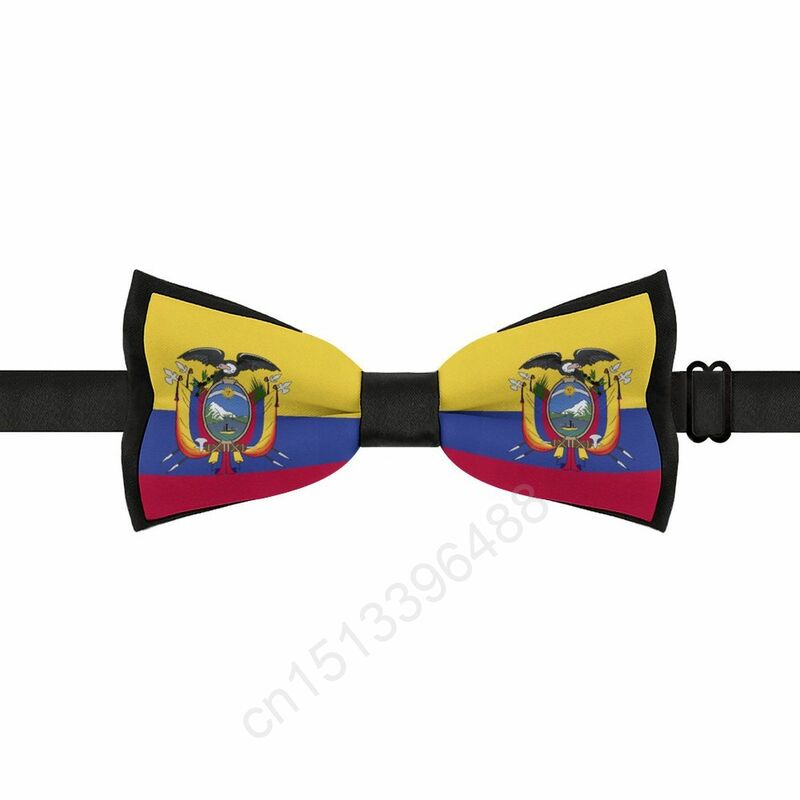 New poliestere Ecuador Flag papillon per uomo moda Casual papillon da uomo cravatta cravatta per abiti da festa di nozze cravatta