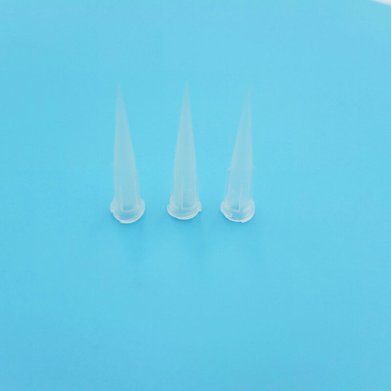 Resina epóxi cônica de plástico com fluxo suave, embalagem de 100x27 pontas afuniladas para dispensar agulha