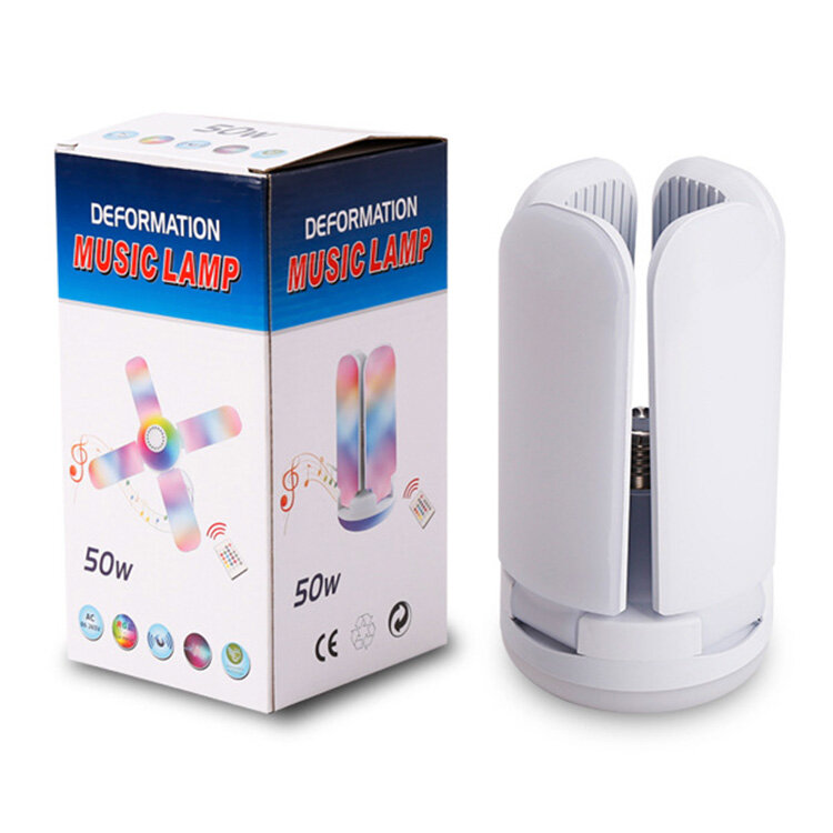 COYOLED Foldable Smart Remote Control  Four-Leaf Wifi 50w Music Bulb Light