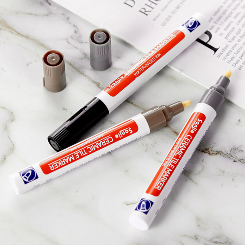 12สีกันน้ำสีขาวกระเบื้อง Marker Grout Pen Wall ตะเข็บปากกาสำหรับกระเบื้องห้องน้ำ Decontamination ตะเข็บซ่อมเครื่องมือ