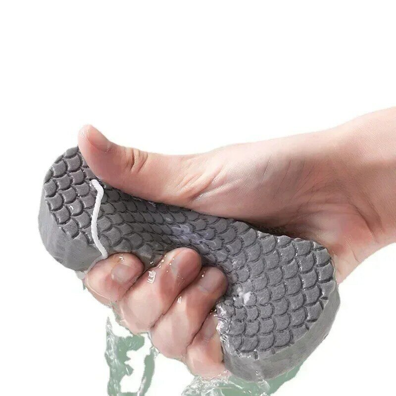 Spons 3D pengelupasan mandi spons penggosok skala ikan alat penggosok mandi dewasa sponja exfoliante para quitar piel muerta