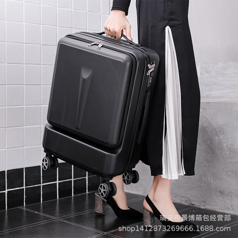 Business Trolley Case Front Computer Bag Luggage Universal Wheel Male and Female Student  Boarding Password Suitcase