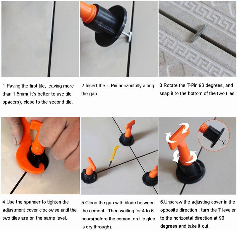 Manual Tile Nivelamento System, Construções Tool Set, Piso Nivelamento, 1102 551 51Pcs