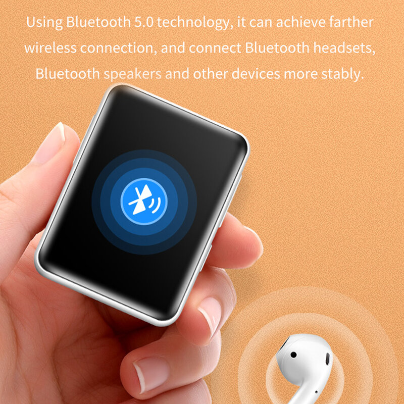 Mini lecteur de musique MP3 Portable, Bluetooth, petite lecture vidéo MP4 avec écran LED, enregistreur Radio FM pour l'apprentissage des baladeurs