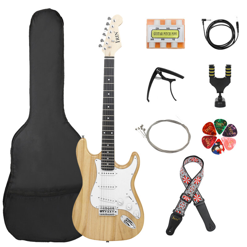 IRIN-guitarra elétrica com saco, corpo Basswood, Capo necessário, guitarra peças e acessórios, 6 cordas, 21 traste, 39"