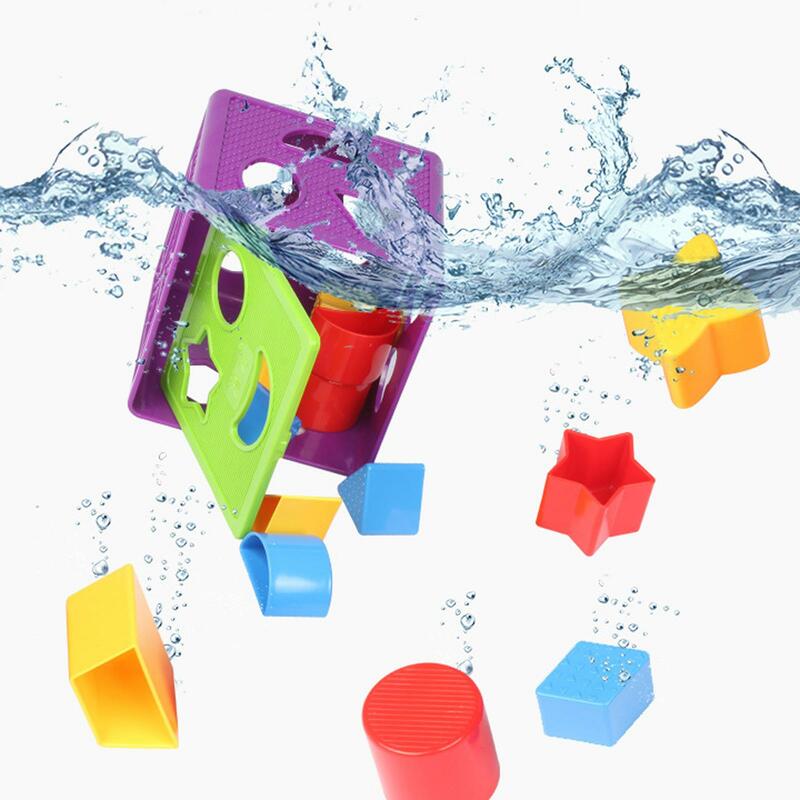 Geometric Shape Blocks and Sorter Box Developmental Interactive Shape Sorter Toy for Preschool Children Baby Kids Birthday Gift
