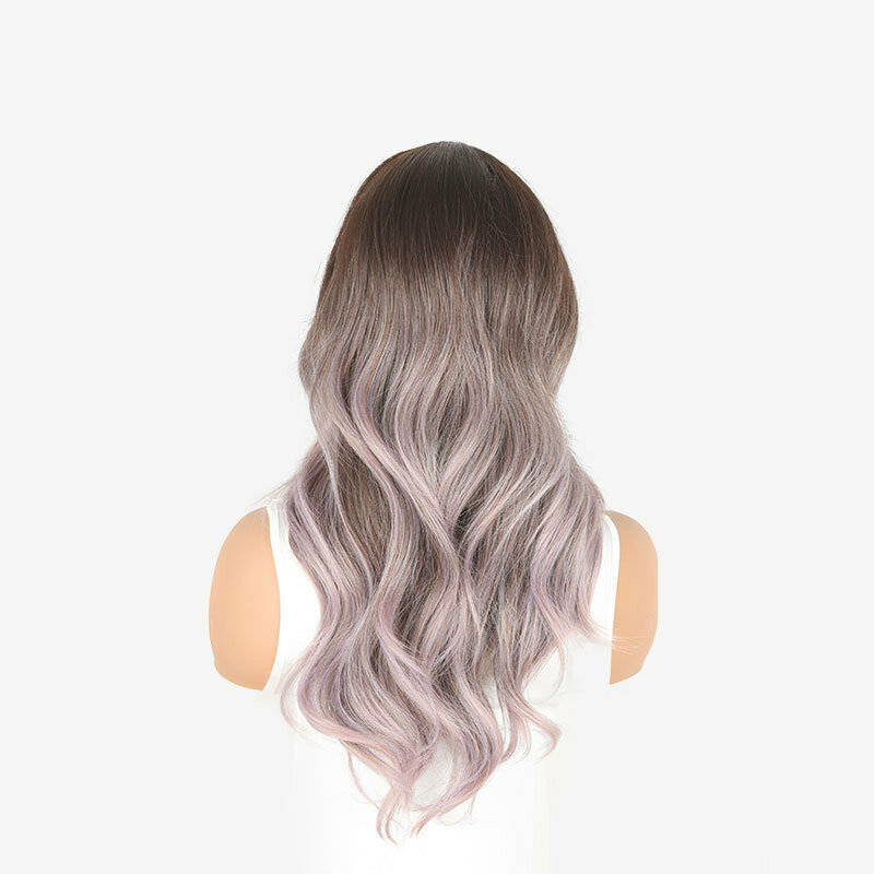 SNQP 57 см длинный кудрявый серый парик Новый стильный парик для женщин ежедневный Косплей вечерние термостойкий синтетический парик естественный вид