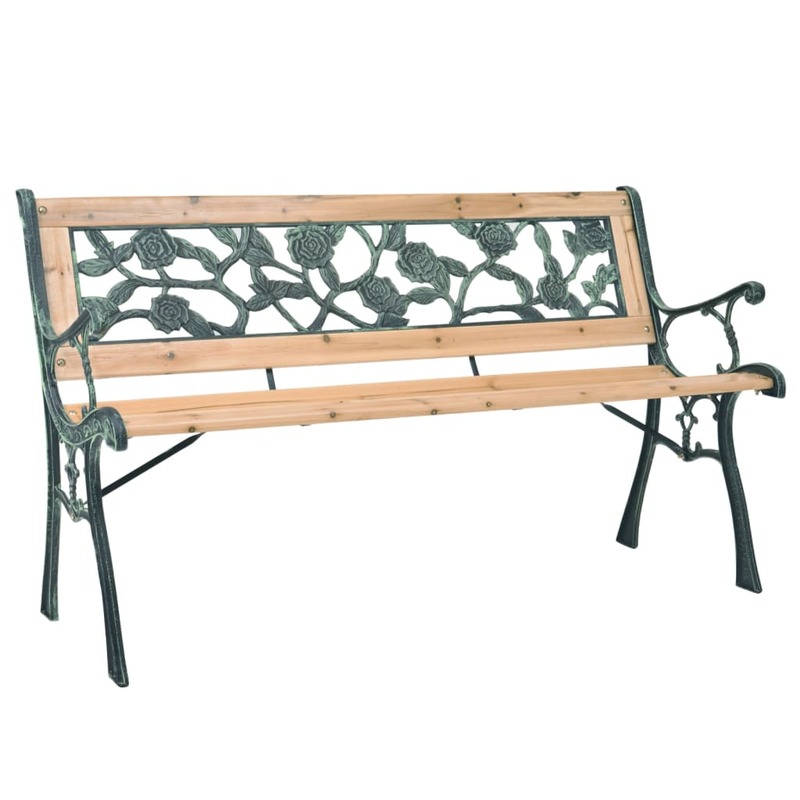 Patio Bench 48" x 20" x 28.7" Wood Outdoor Chair Porch Furniture