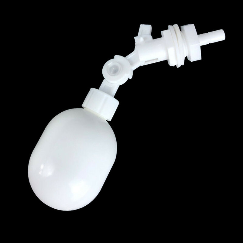 Branco Float Ball Valve for Aquarium, controle automático de bola, água flutuante, plástico peça sobresselente, acessórios