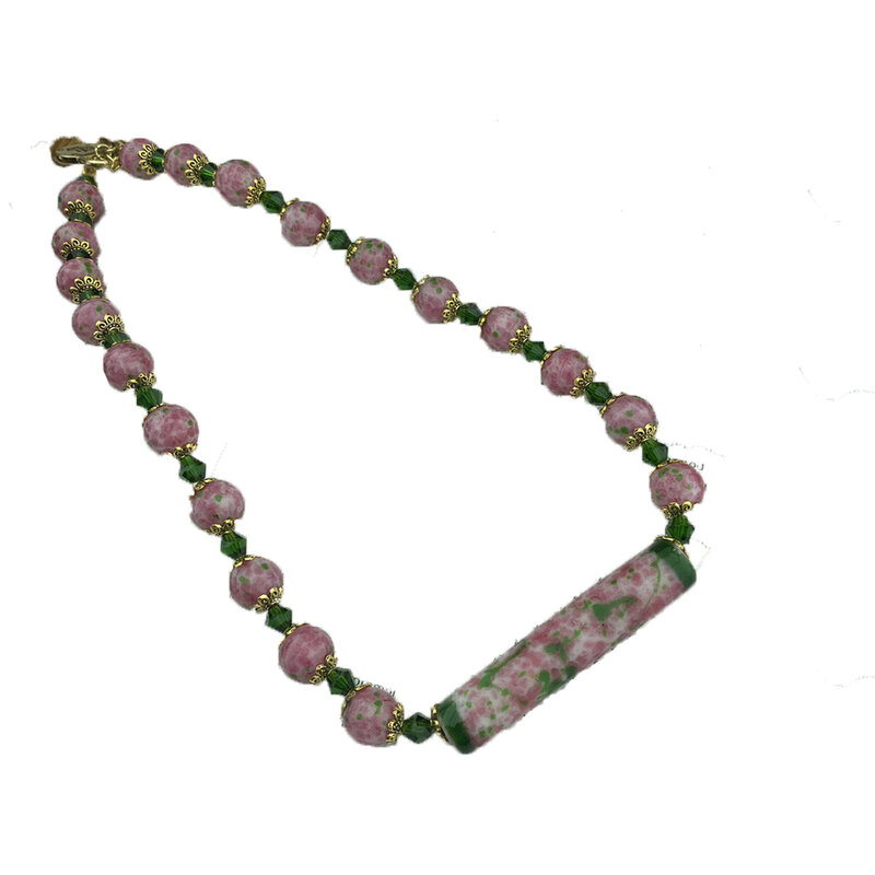 Vintage Temperament handgemachte Perlen Glasperlen Halskette für Frauen Mädchen Geschenk Party Halsreif Schmuck Großhandel