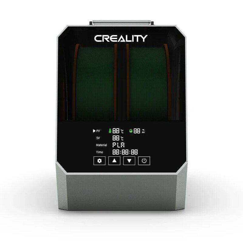 Creality Space-Pi Filamento Secador Plus, 160W, Capacidade de Dois Rolos, Dupla Secagem, 2 Rolos, Filamento 2kg, Novo, 2024