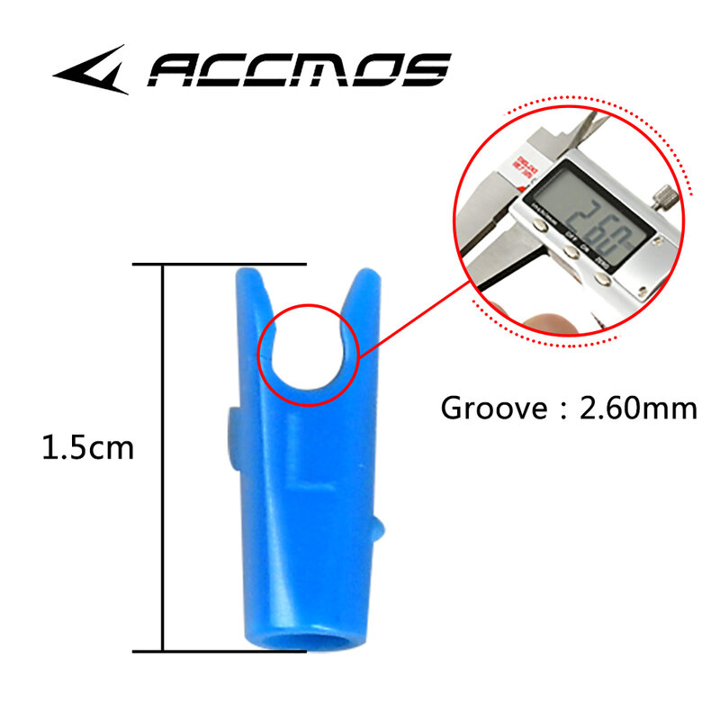 Plástico Seta Pin Nocks para DIY, Pin para Eixo Archery Acessório, Tamanho L, ID4.2mm, ID6.2mm, 3.2mm, 60Pcs