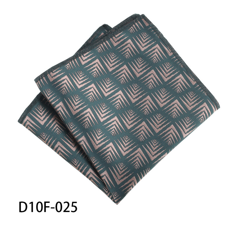 2024 Trendy Men's Polyester Striped Handkerchief Paisley Floral Brown Pocket Square Romantic Scarf Hanky Suit Shirt Accessories