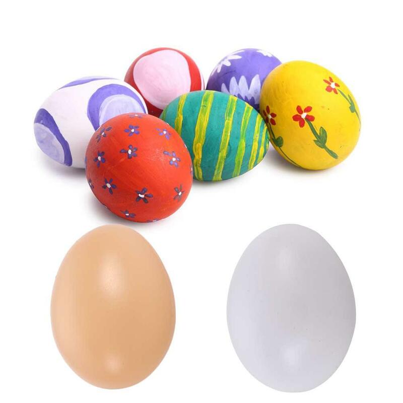 Juego de huevos artificiales de imitación, set de 10 unidades, suministros para fiesta de gallina, pintura, cría, huevo de Pascua, juguete educativo