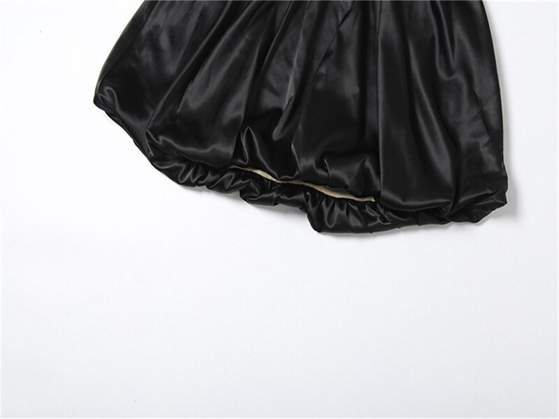 Vestido de fiesta plisado con lentejuelas para mujer, minivestido corto sin tirantes, Espalda descubierta, color caqui, negro, nuevo diseño, en Stock